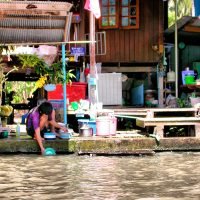 Casas Mercado Flotante Bangkok