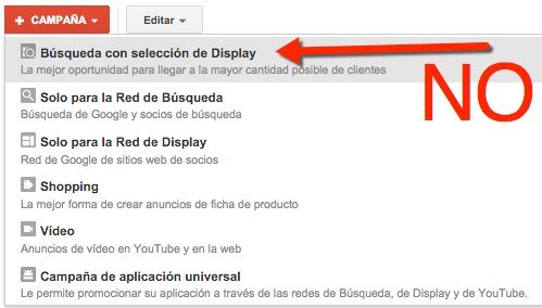 errores adwords de google