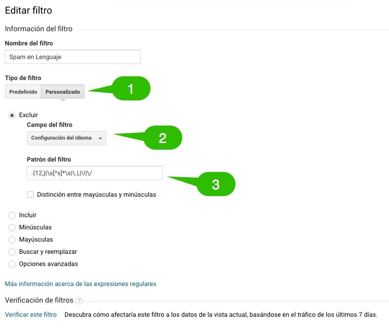 eliminar SPAM Trump Analytics