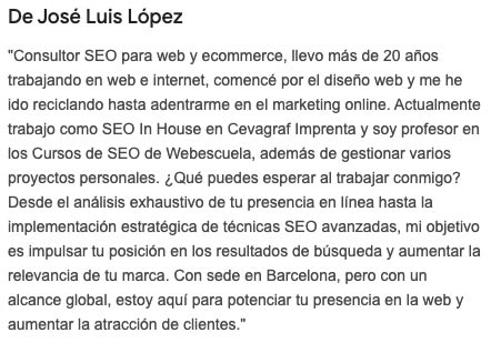 Descripción del negocio