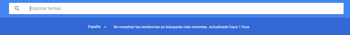 Google Trends - Explorar temas