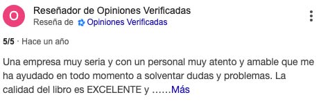 Opiniones en otras plataformas
