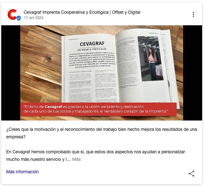 Publicaciones de Google My Business