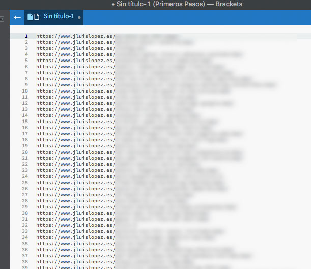 archivo texto urls gsc