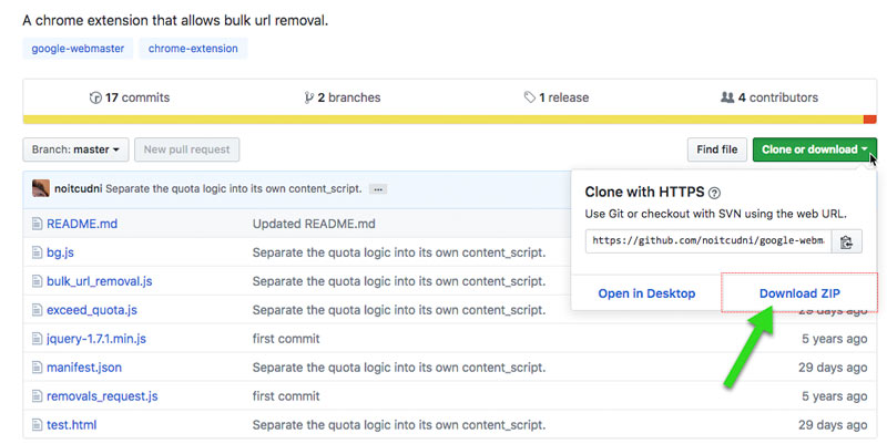 extension chorme google search console