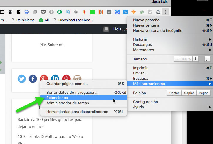 instalar extension chrome