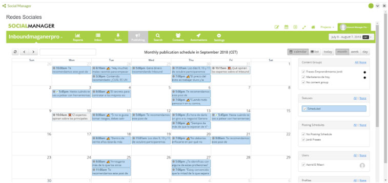 modulo social manager