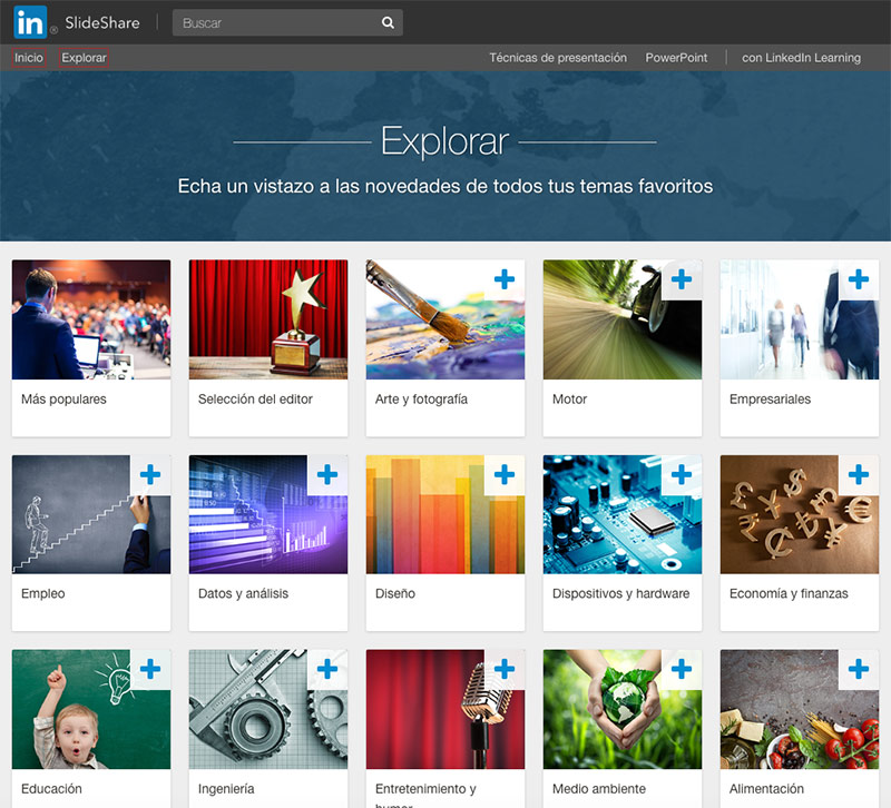slideshare explorar temas