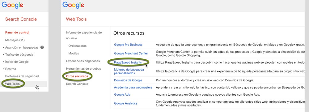 Utilizando PageSpeed Insights