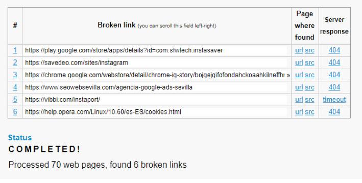 error404 Free Broken Check