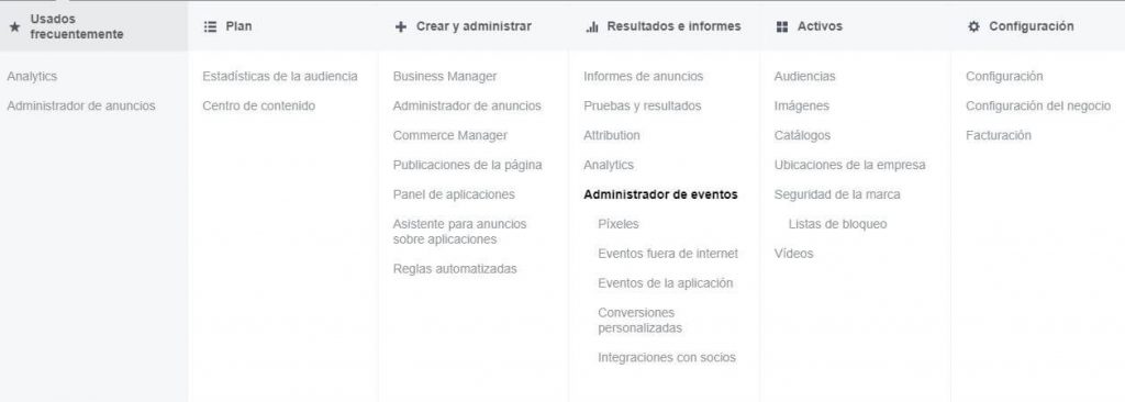 Configura el píxel de Facebook