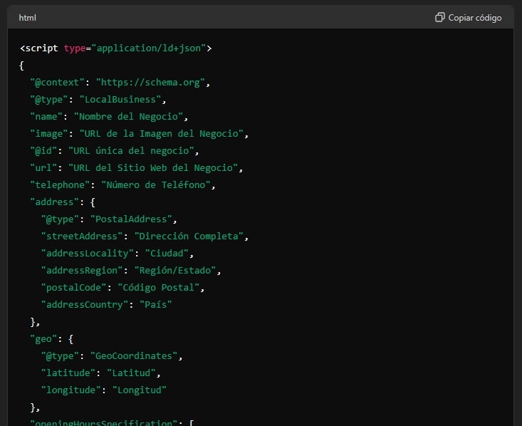 Chat GPT Schema