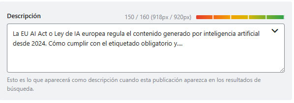 Meta Descripcion Seo